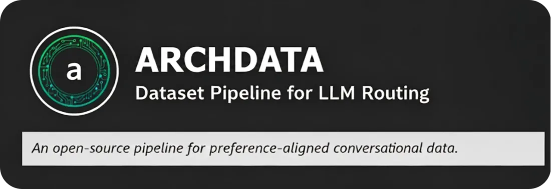 ArchData mark with the words Dataset Pipeline for LLM Routing